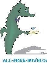 Seahorse with Cocktail