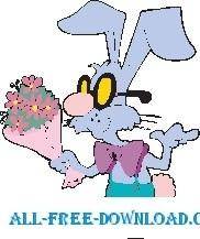 Rabbit with Flowers 2