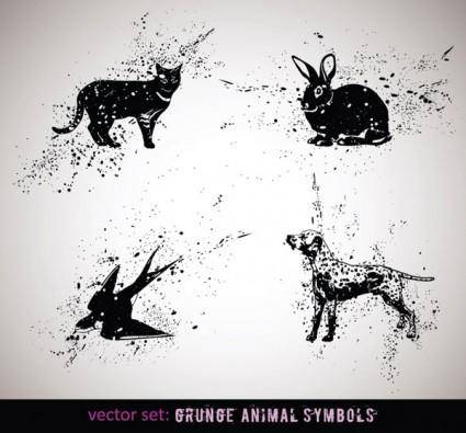 Ink animals vector 2