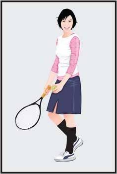 Tennis sport vector 7