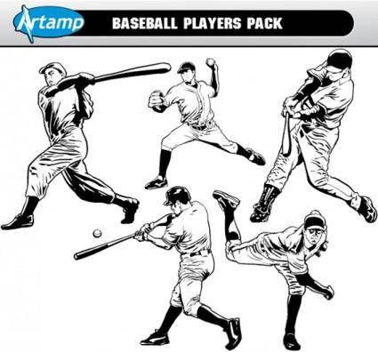 Base Ball Players Vector Pack