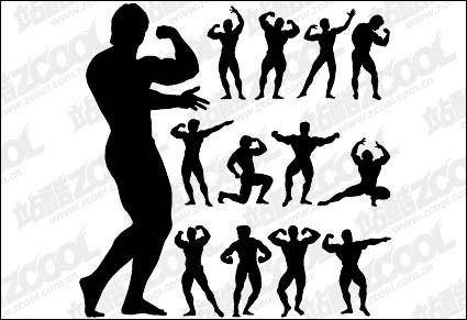 Fitness Person Action Silhouette Vector