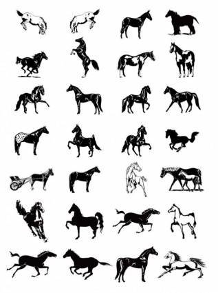 Black and white horse clip art pictures