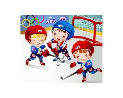 Children clip art hockey