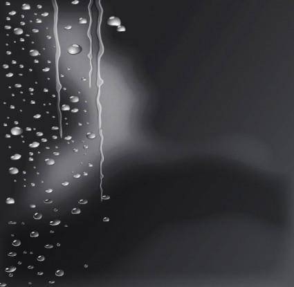 Crystal clear water drops 04 vector