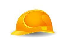 Yellow safety hard hat