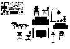 Modern furniture silhouettes