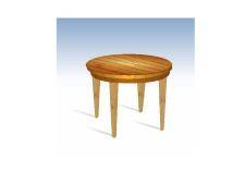 Empty round wood table