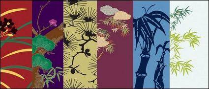 Vector traditional pictorial series  4-Flower plants