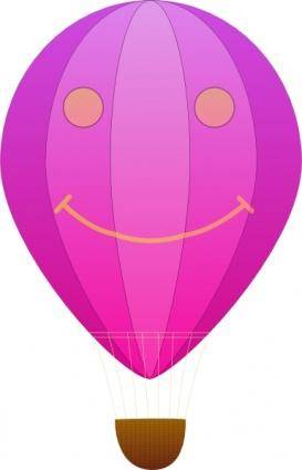 Happy Hot Air Balloon Cartoon clip art