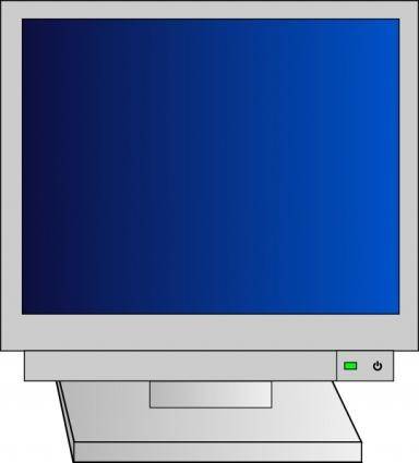 Monitor With Power Light clip art