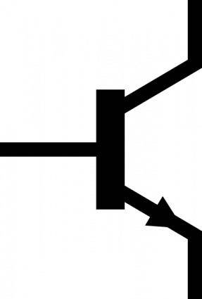 Npn Transistor Symbol Alternate clip art