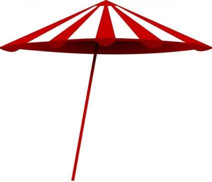 Tomk Red White Umbrella clip art