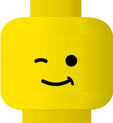 Lego Smiley Wink clip art