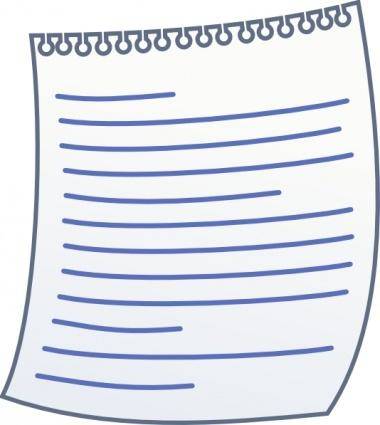 Paper With Writing clip art