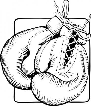 Boxing Gloves Outline clip art