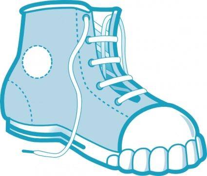 Clothing Blue Boot clip art