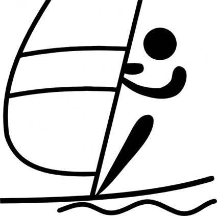 Olympic Sports Sailing Pictogram clip art