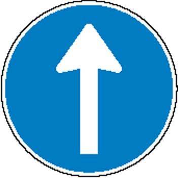 Straight forward Sign Board Vector
