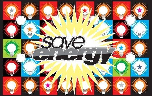 Save Energy Vector Save Energy Bulb