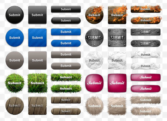 10 Sets Of Buttons 10 Sets Of Buttons Buttons Psd