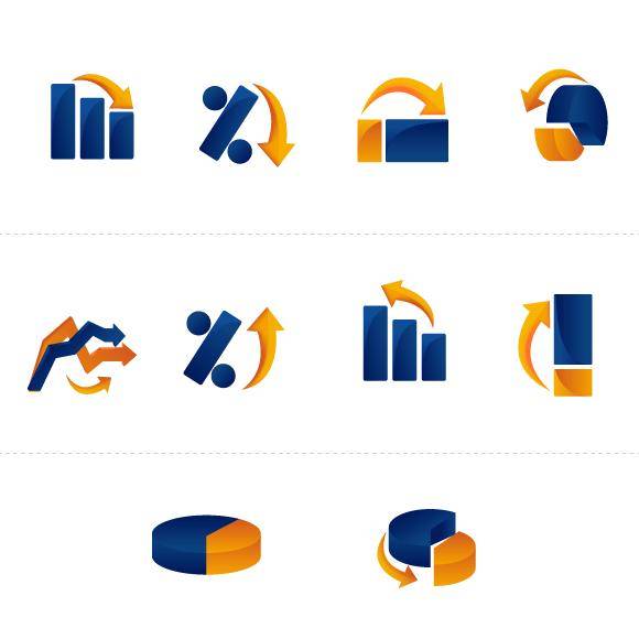 Vector Graph and Chart Icons