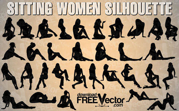 Sitting Woman Vector