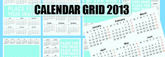 Vector Template Calendar 2013