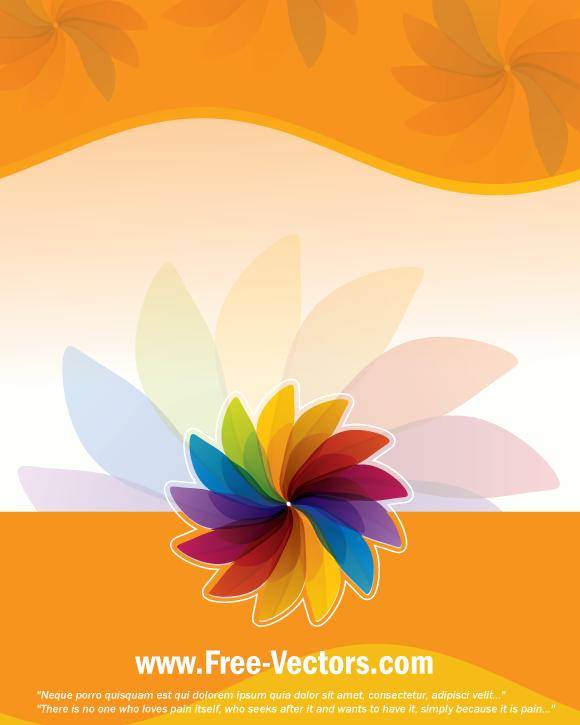 Flower Colorful Vector Background