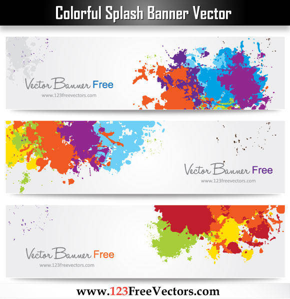 Colorful Splash Banner Vector