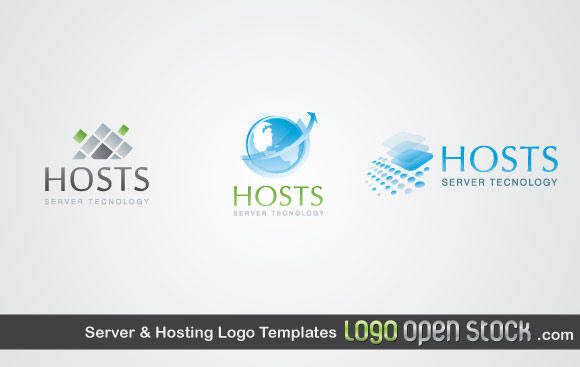 Server and Hosting Logo Templates