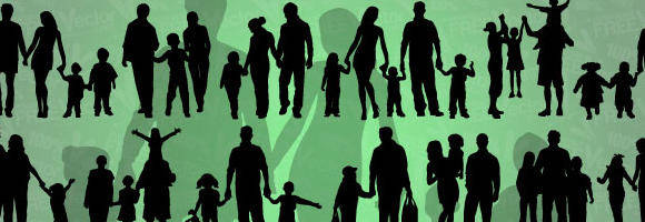 Vector of Family Silhouettes