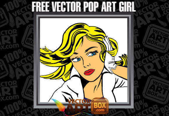 Awesome Free Vector Pop Art Girl Illustration
