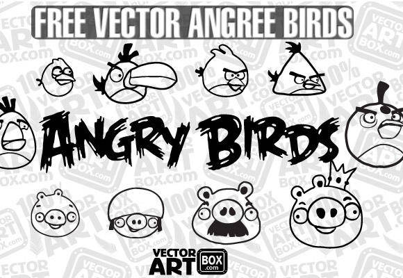 Vector Free Sketch Angry Birds