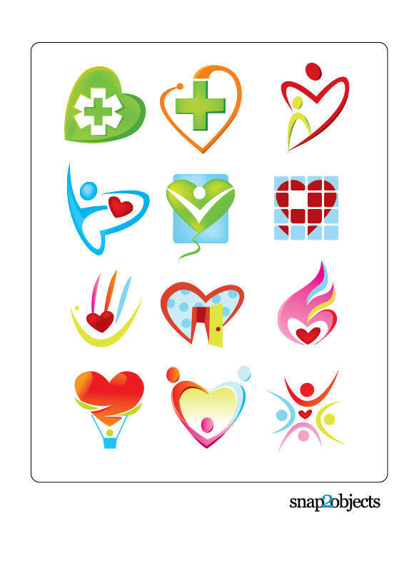 Free Vector Heart Shaped Logo Template