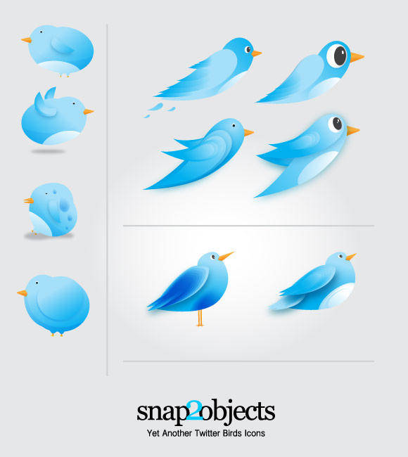 Free Twitter Birds Icons Vector