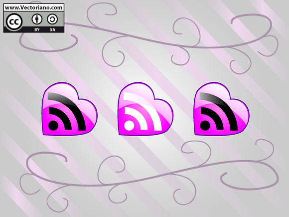 Pink Vector RSS Icons