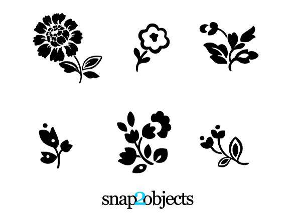 6 Floral Vector