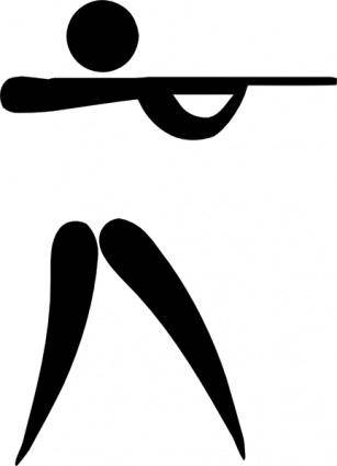 Olympic Sports Shooting Pictogram clip art
