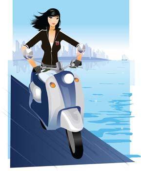 Motorcycle girl 1