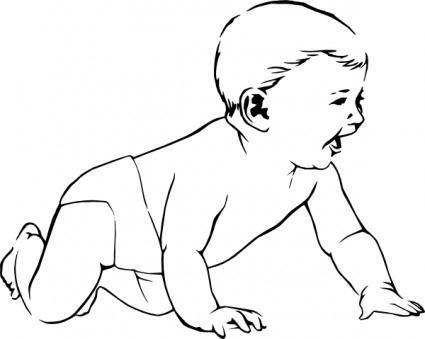 Infant Crawl clip art
