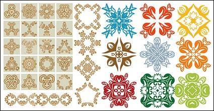 Variety of practical material classical pattern vector