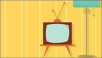 TV cartoons such as interior decoration material vector
