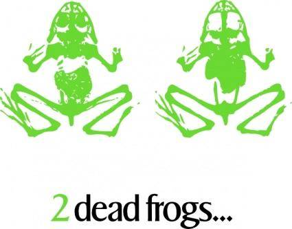 2 Dead Frogs clip art