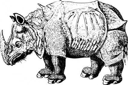 Renaissance Rhino clip art