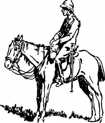 Jockey On Horse clip art