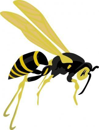 Flying Wasp clip art