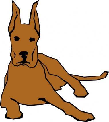 Dog 05 Drawn With Straight Lines clip art