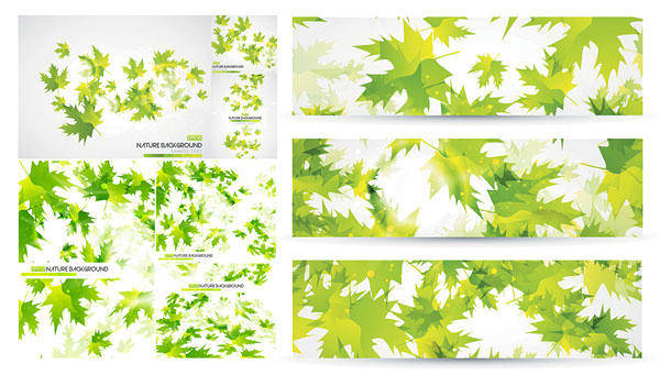 Green Leaves Background Vector Material Green Leaves Fluttering The Maple Leaf