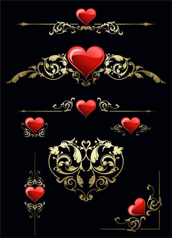 Heart And Pattern Vector Heart Heart-shaped Patterns